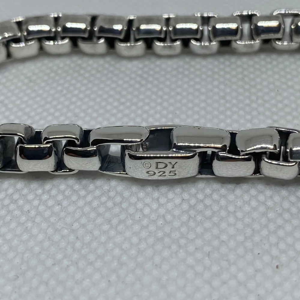 David Yurman 7mm men’s box link bracelet silver